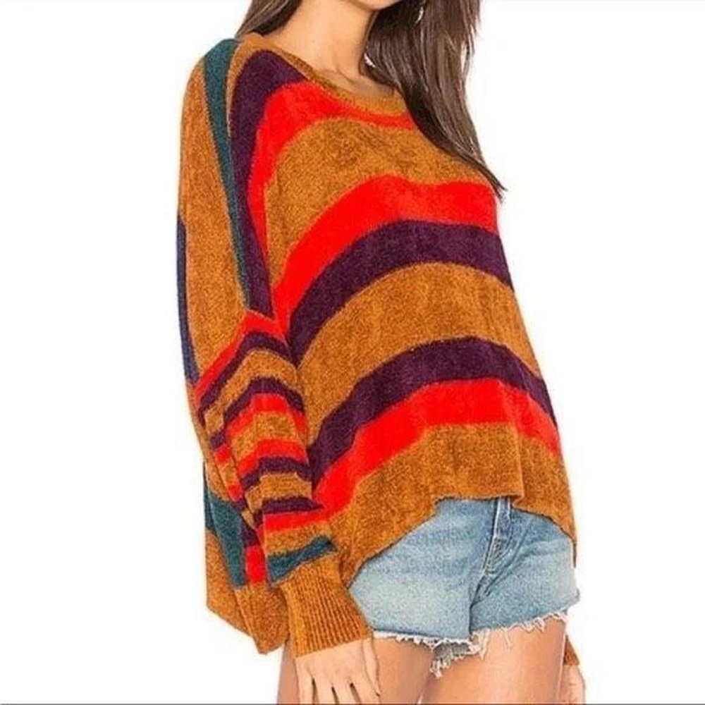 Free People All About You Chenille Striped Sweater